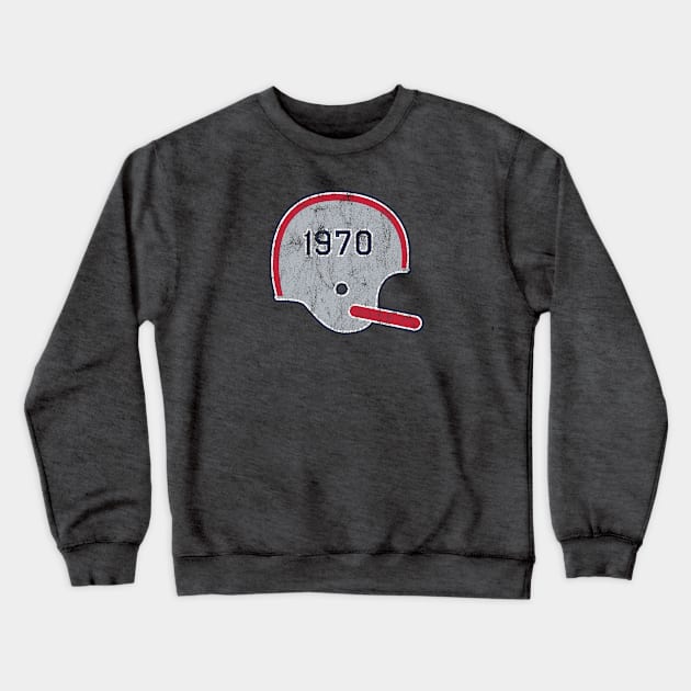 New England Patriots Year Founded Vintage Helmet Crewneck Sweatshirt by Rad Love